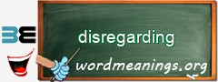 WordMeaning blackboard for disregarding